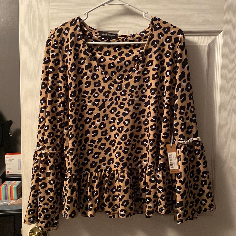 Dress up or down cheetah top